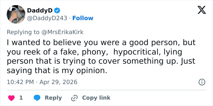 &ldquo;Dressed Like Sarah Connor In Terminator 2&rdquo;: Erika Kirk Breaks Silence After WHCD Attack