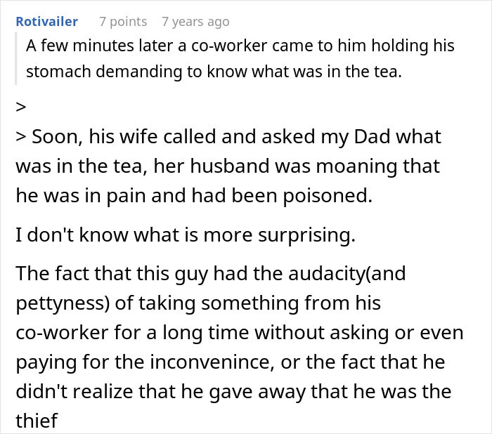 Food Thief Learns A Lesson When Coworker Gets Fed Up With Being Left Without His Iced Sweet Tea