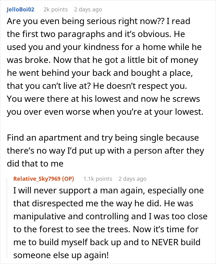 Woman Supports Unemployed Boyfriend, He Leaves Her Homeless As Soon As He Finds A Job