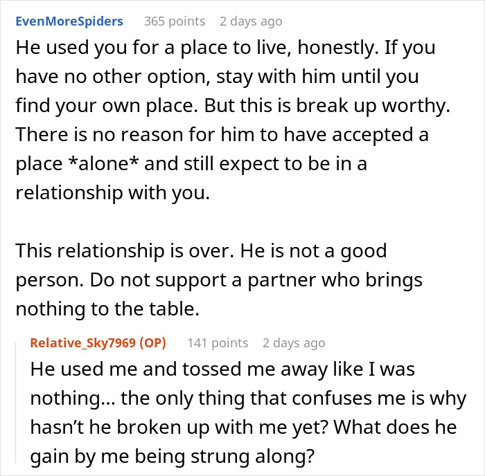 Woman Supports Unemployed Boyfriend, He Leaves Her Homeless As Soon As He Finds A Job