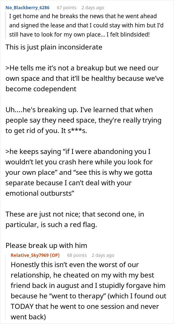 Woman Supports Unemployed Boyfriend, He Leaves Her Homeless As Soon As He Finds A Job