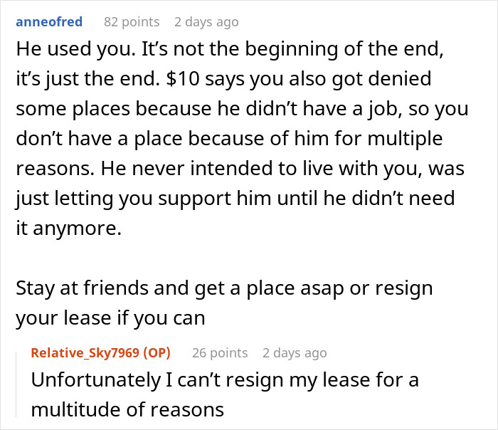 Woman Supports Unemployed Boyfriend, He Leaves Her Homeless As Soon As He Finds A Job