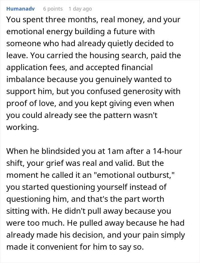 Woman Supports Unemployed Boyfriend, He Leaves Her Homeless As Soon As He Finds A Job