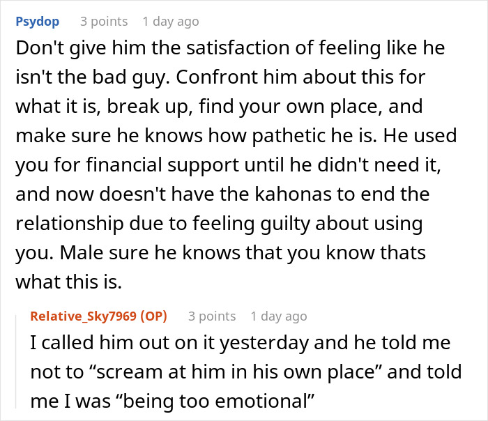 Woman Supports Unemployed Boyfriend, He Leaves Her Homeless As Soon As He Finds A Job