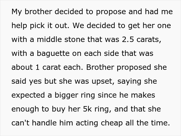 Sister Tells Bro Fiancée’s $40K Ring Complaint Is “God’s Red Flag”, He Calls Off Entire Proposal