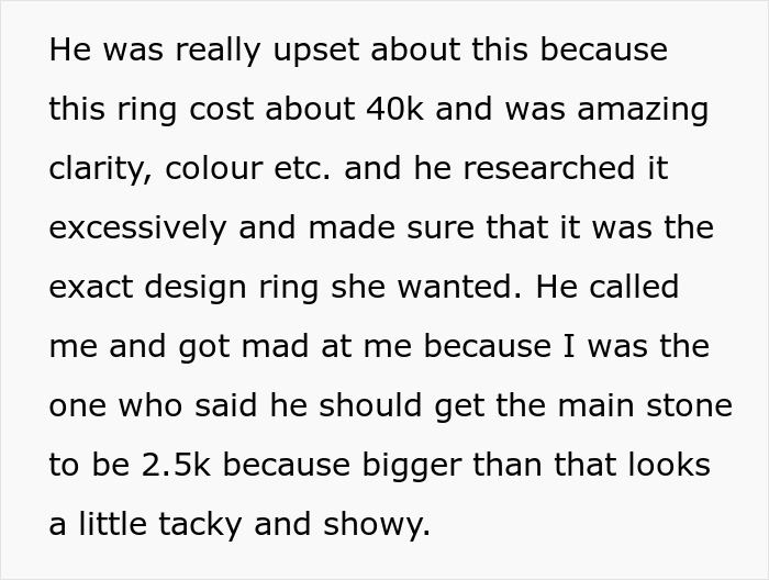 Sister Tells Bro Fiancée’s $40K Ring Complaint Is “God’s Red Flag”, He Calls Off Entire Proposal