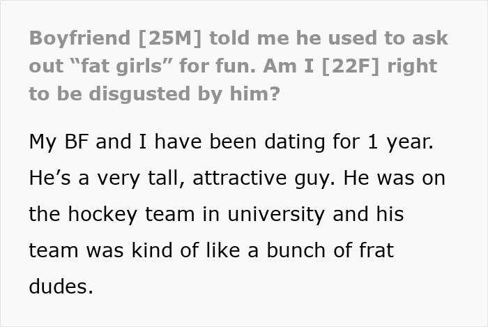 Woman Dumps BF After Learning About A Repulsive Challenge He Participated In And Won In The Past
