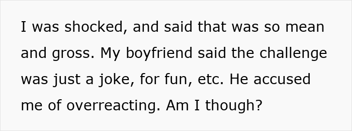 Woman Dumps BF After Learning About A Repulsive Challenge He Participated In And Won In The Past