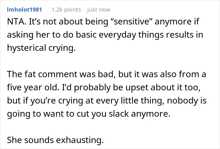 Heartless MIL Thinks DIL Is Too Sensitive, Proves It By Scolding Her For Crying After Being Called Fat
