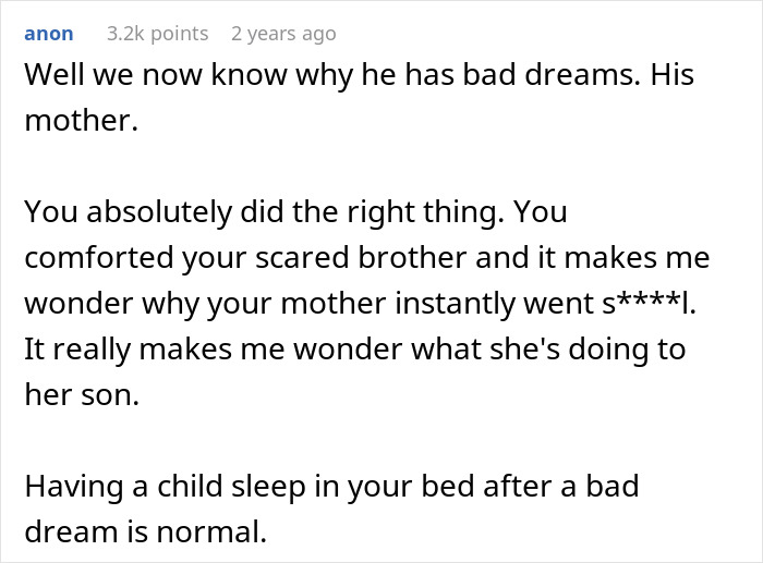 Sister Lets Scared 9YO Bro Sleep In Her Bed, Her Mom’s Reaction Leaves People Speechless