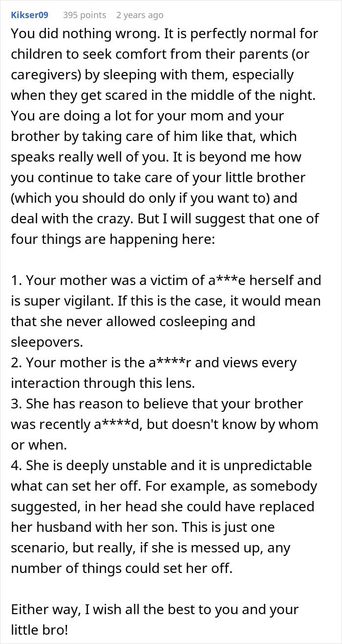 Sister Lets Scared 9YO Bro Sleep In Her Bed, Her Mom’s Reaction Leaves People Speechless