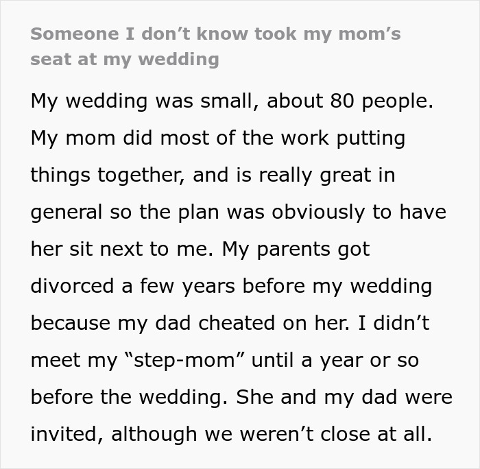 “The Entitlement”: Random Stranger Takes A Seat At Main Wedding Table, Steals Bride’s Mother’s Place