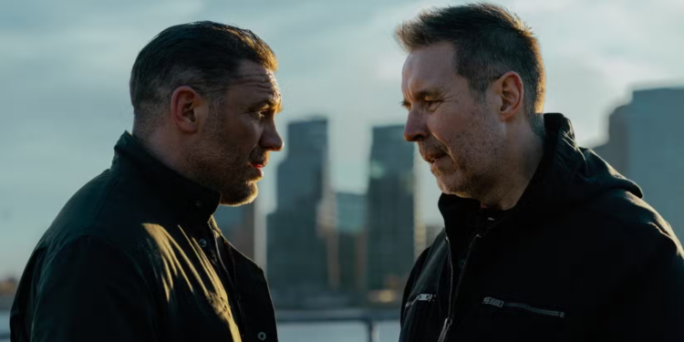 Tom Hardy and Paddy Considine in MobLand (2025) Tom Hardy and Paddy Considine in MobLand (2025)