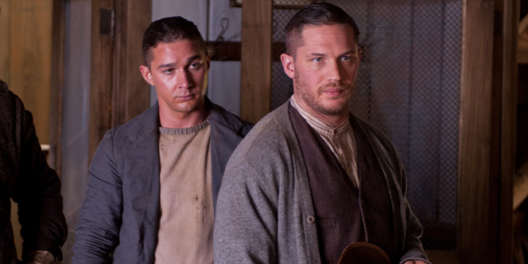 Shia LaBeouf and Tom Hardy in Lawless (2012) Shia LaBeouf and Tom Hardy in Lawless (2012)