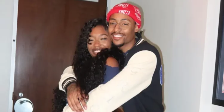 Kordell Beckham with his partner Serena Page