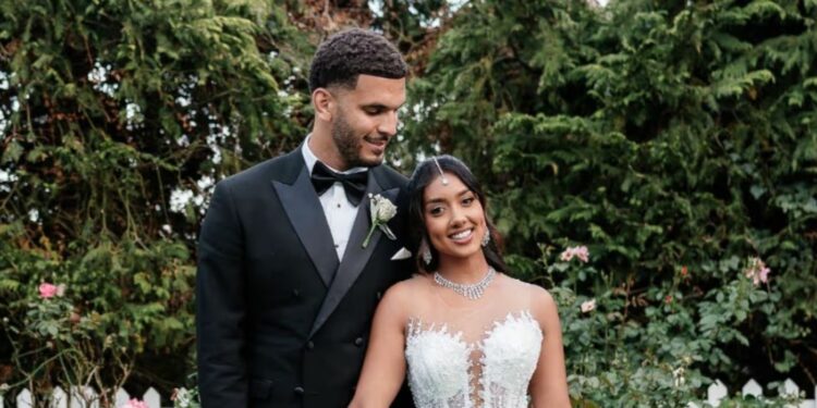 Love Island UK winners Kai Fagan and Sanam Harrinanan on their wedding day Love Island UK winners Kai Fagan and Sanam Harrinanan on their wedding day
