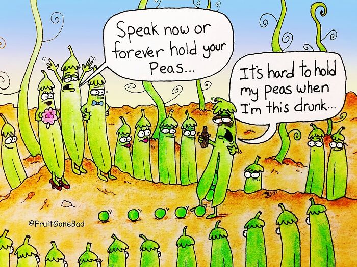 39 Playfully Mischievous Comics That Bring Produce And Random Items To Life, By This Artist (New Pics)