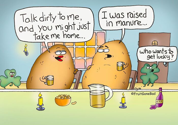 39 Playfully Mischievous Comics That Bring Produce And Random Items To Life, By This Artist (New Pics)