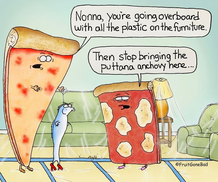 39 Playfully Mischievous Comics That Bring Produce And Random Items To Life, By This Artist (New Pics)