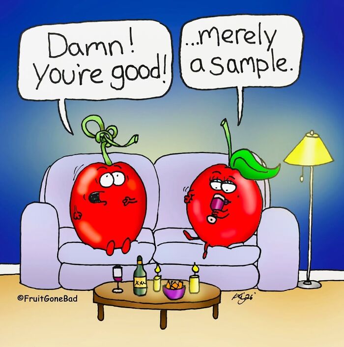 39 Playfully Mischievous Comics That Bring Produce And Random Items To Life, By This Artist (New Pics)