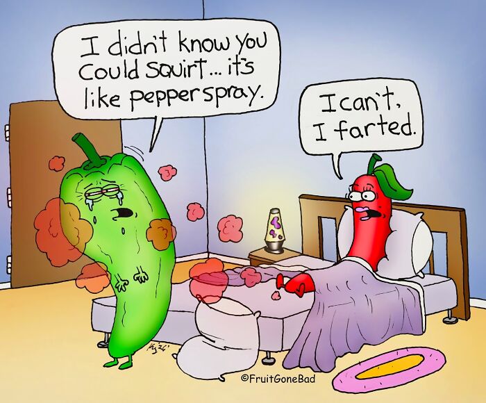 39 Playfully Mischievous Comics That Bring Produce And Random Items To Life, By This Artist (New Pics)