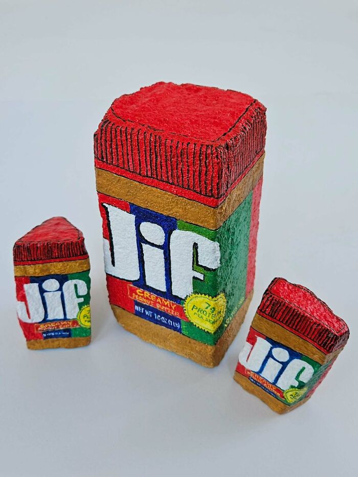 40 Colorful Stone Creations By This Artist That Turn Rocks Into Iconic Foods And Famous Products