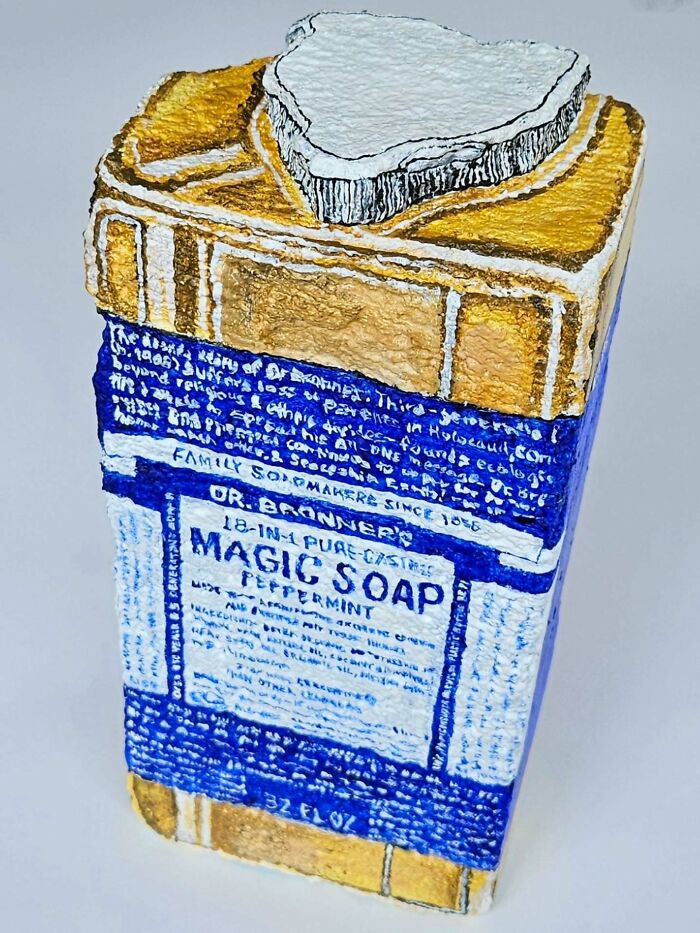 40 Colorful Stone Creations By This Artist That Turn Rocks Into Iconic Foods And Famous Products