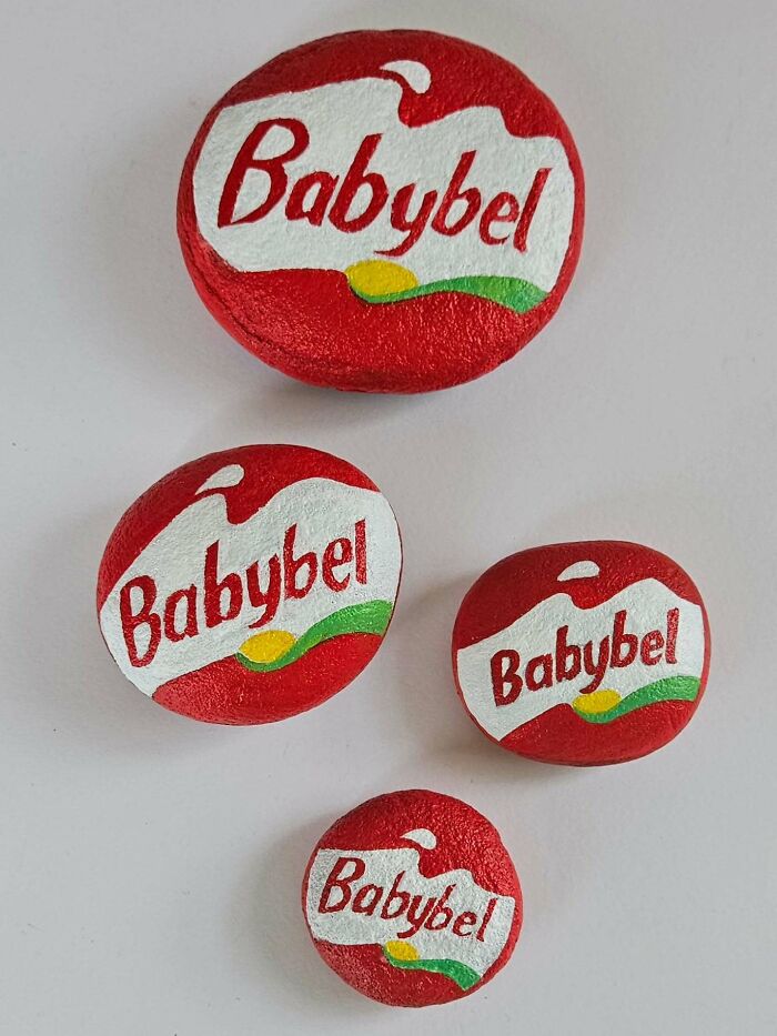 40 Colorful Stone Creations By This Artist That Turn Rocks Into Iconic Foods And Famous Products