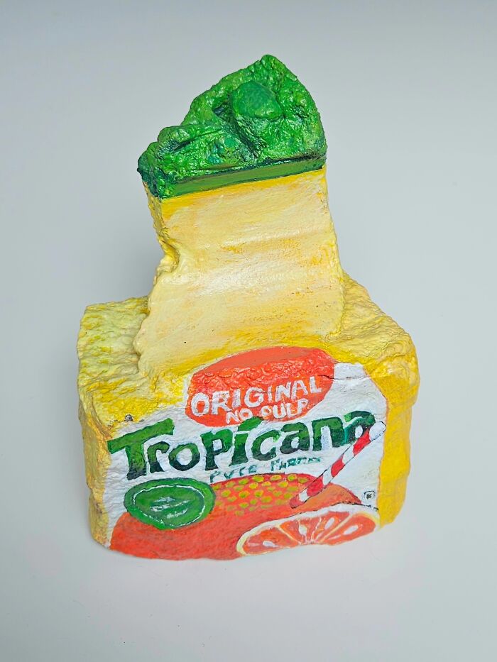 40 Colorful Stone Creations By This Artist That Turn Rocks Into Iconic Foods And Famous Products