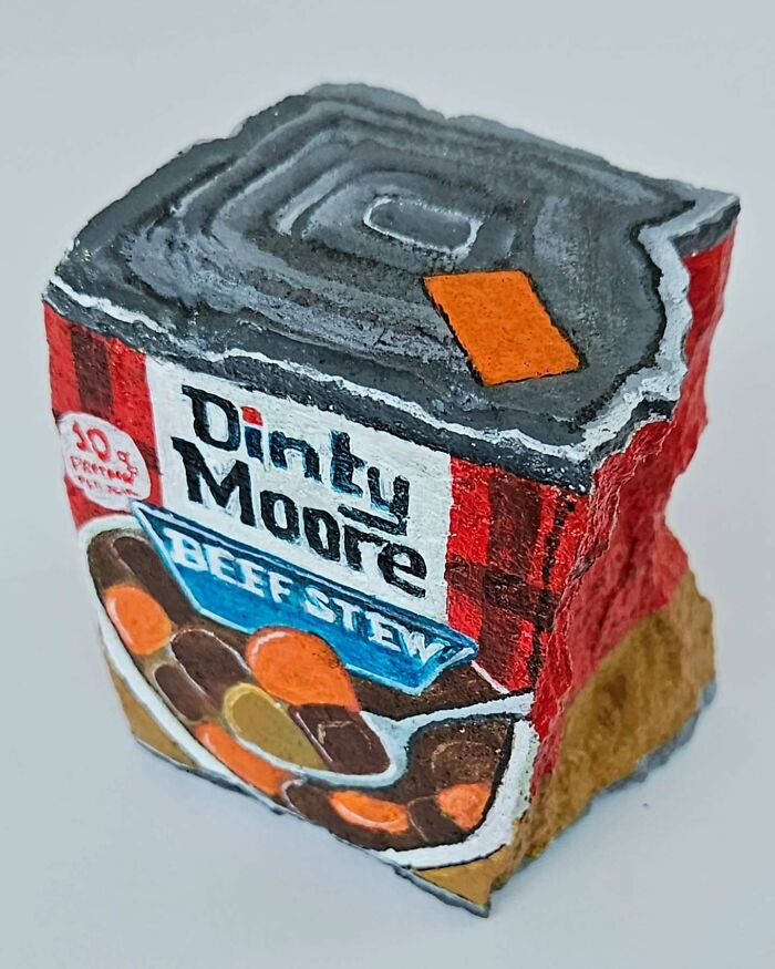 40 Colorful Stone Creations By This Artist That Turn Rocks Into Iconic Foods And Famous Products