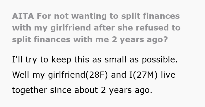 &ldquo;No Way!&rdquo;: Man Turns The Tables On Girlfriend Who Refused To Split Finances With Him