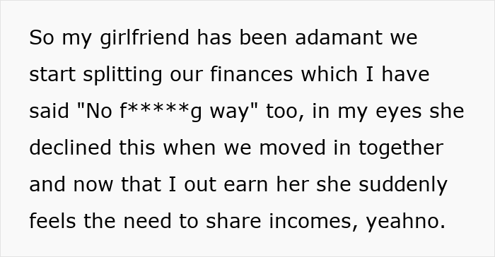 &ldquo;No Way!&rdquo;: Man Turns The Tables On Girlfriend Who Refused To Split Finances With Him