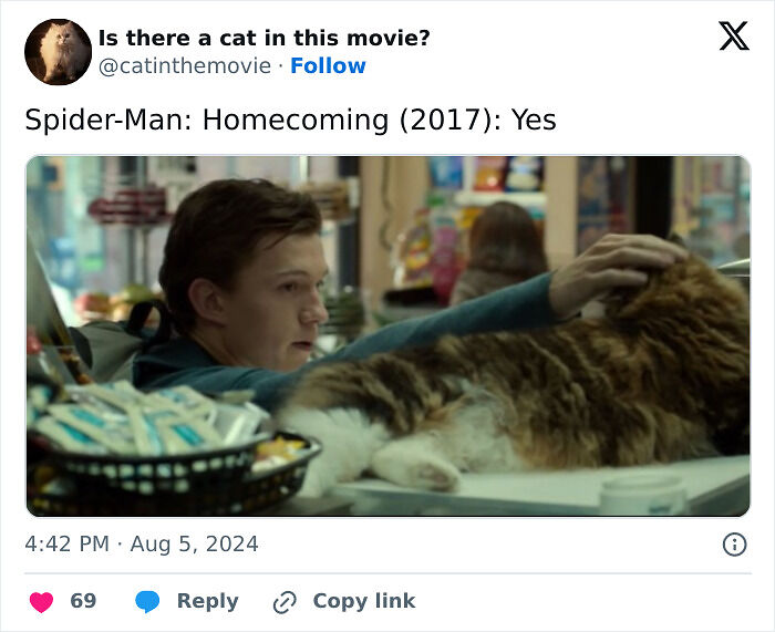 This X Page Tracks Every Cat In Cinema, Here Are 83 You Probably Didn&rsquo;t Notice