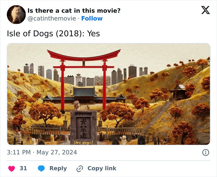 This X Page Tracks Every Cat In Cinema, Here Are 83 You Probably Didn&rsquo;t Notice