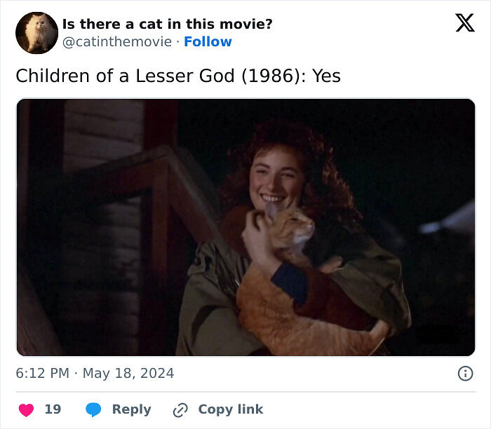 This X Page Tracks Every Cat In Cinema, Here Are 83 You Probably Didn&rsquo;t Notice