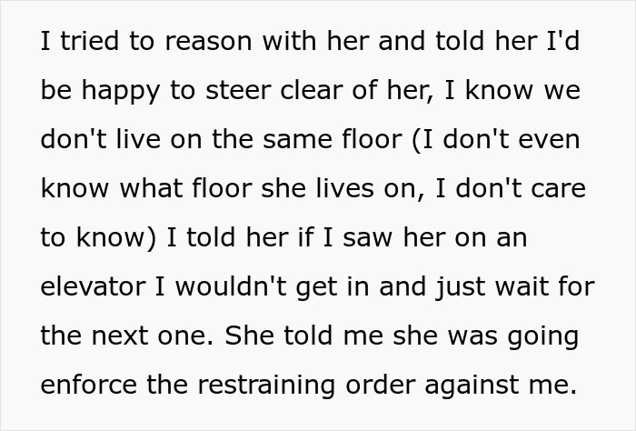 Ex-Wife Enforces Old Restraining Order After Moving Into Guy’s Building, Puts His Home At Risk