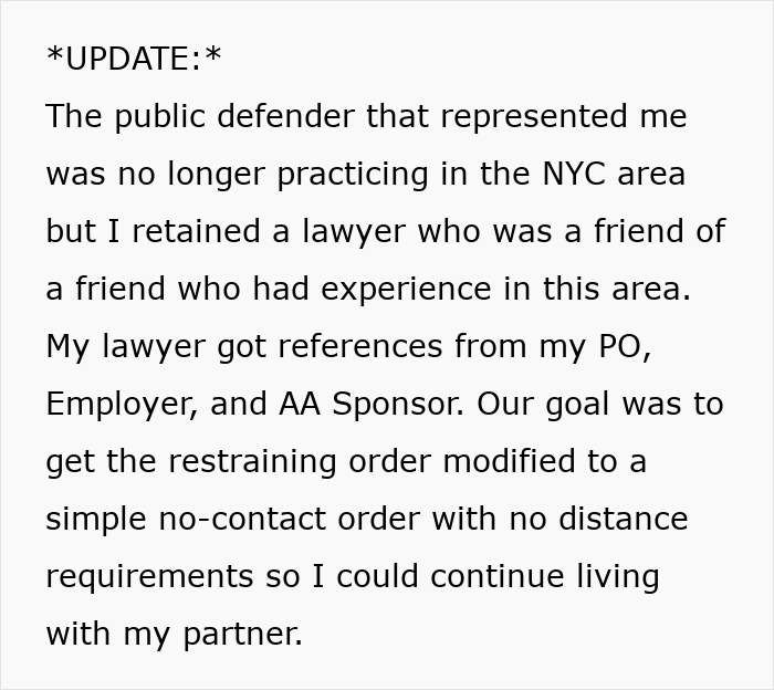 Ex-Wife Enforces Old Restraining Order After Moving Into Guy’s Building, Puts His Home At Risk