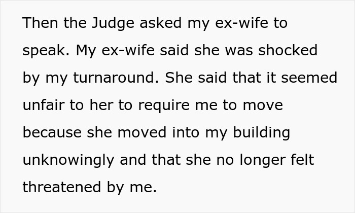 Ex-Wife Enforces Old Restraining Order After Moving Into Guy’s Building, Puts His Home At Risk