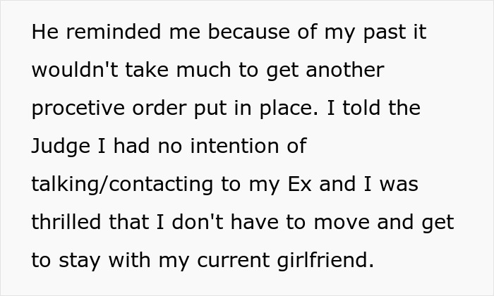 Ex-Wife Enforces Old Restraining Order After Moving Into Guy’s Building, Puts His Home At Risk