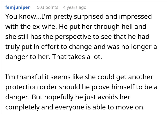 Ex-Wife Enforces Old Restraining Order After Moving Into Guy’s Building, Puts His Home At Risk