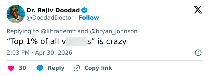 “Top 1%”: Biohacker Bryan Johnson Makes Bold Comment About Girlfriend’s Private Parts