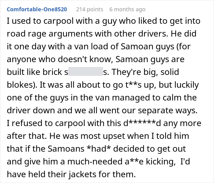 Man Has The Satisfaction To Inconvenience Coworker From Hell When He Asks For A Ride Home