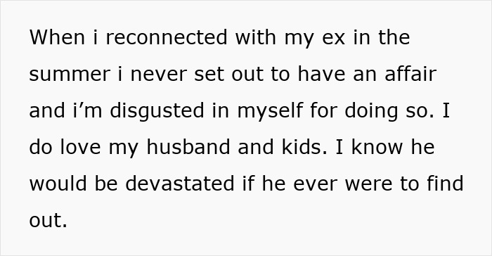 Cheater Refuses To Take Accountability For Affair, Torn Between Husband And Ex She Cheated With