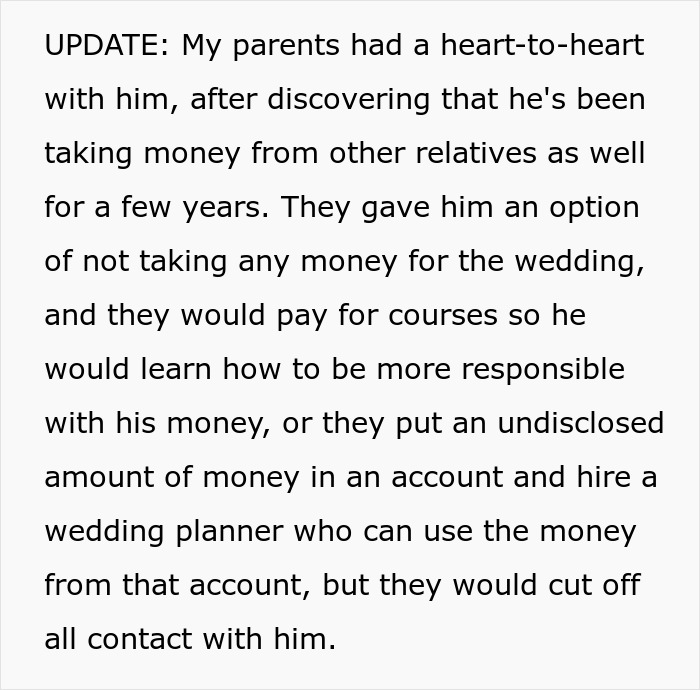 Broke Groom Wastes His Inheritance, Somehow Expects Chef Sis To Cater His Entire Wedding For Free