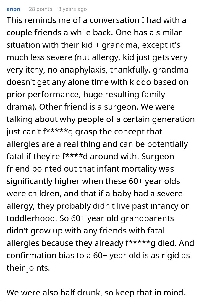 MIL Refuses To Believe Grandkid’s Allergies Are Real, Horrified As Her “Test” Sends The Kid To ER