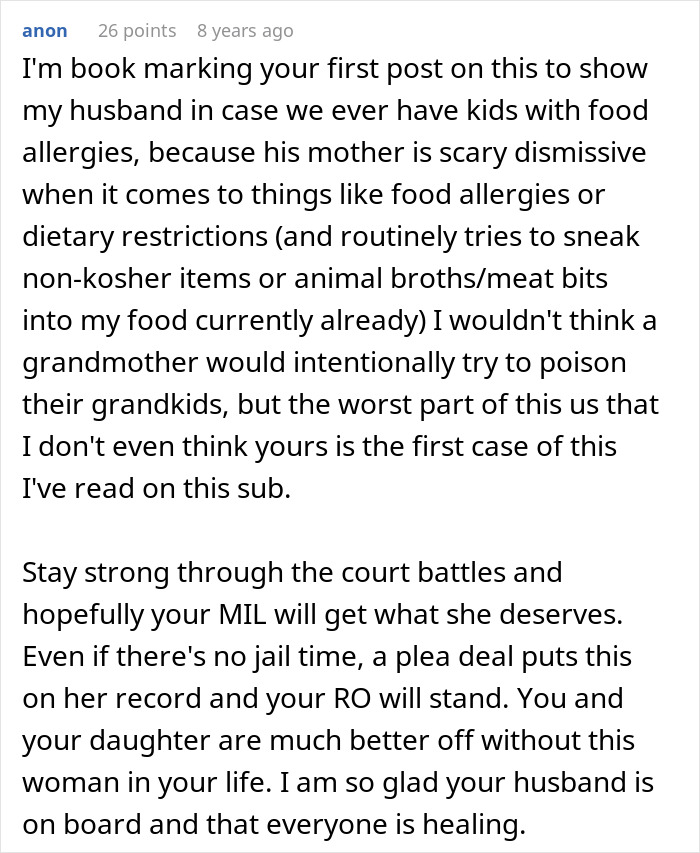 MIL Refuses To Believe Grandkid’s Allergies Are Real, Horrified As Her “Test” Sends The Kid To ER