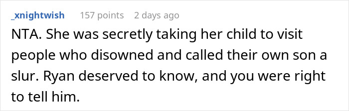 Mom Disgusted With Daughter For Taking Kid To Ex’s Bigoted Fam, Rats Her Out To Ex ASAP