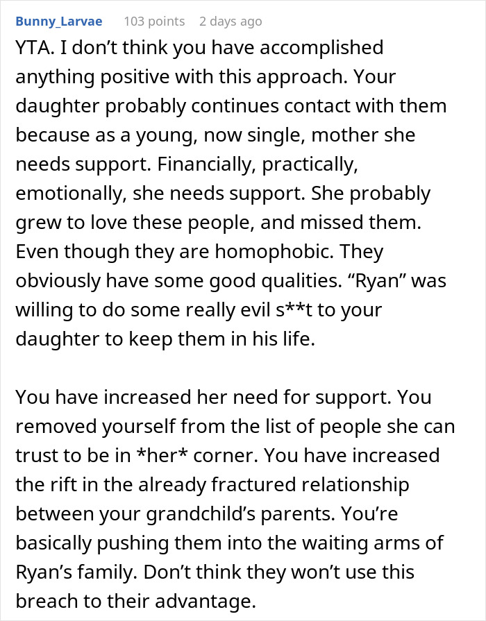 Mom Disgusted With Daughter For Taking Kid To Ex’s Bigoted Fam, Rats Her Out To Ex ASAP