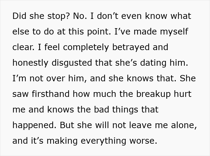 Woman Horrified As “Friend” Dates Her Ex, Loses It As She Gets Harassed For Blocking The “Friend”