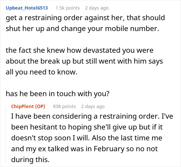 Woman Horrified As “Friend” Dates Her Ex, Loses It As She Gets Harassed For Blocking The “Friend”